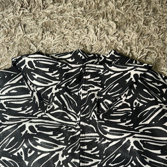 Lafayette 148 New York Women Zip Up Black and White Lightweight Jacket SZ 16 - Picture 8 of 15